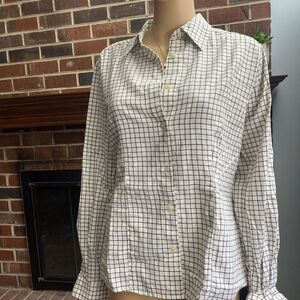 Eddie Bauer women Cotton‎ Shirt Size M Plaid Soft Long Sleeve,Buttons